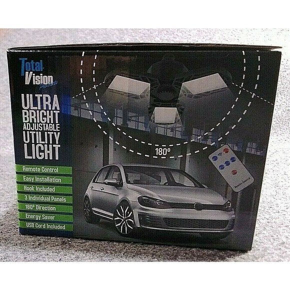 TOTAL VISION ULTRA-BRIGHT ADJUSTABLE LIGHT WITH REMOTE SOLAR OR DC CHAREABLE - Picture 2 of 5